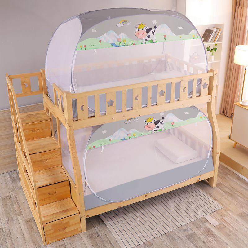Mongolian bunk bed mosquito net student dorm room single up and down 0 9m high and low primary and secondary bed free of installation 1 2 m bed veins
