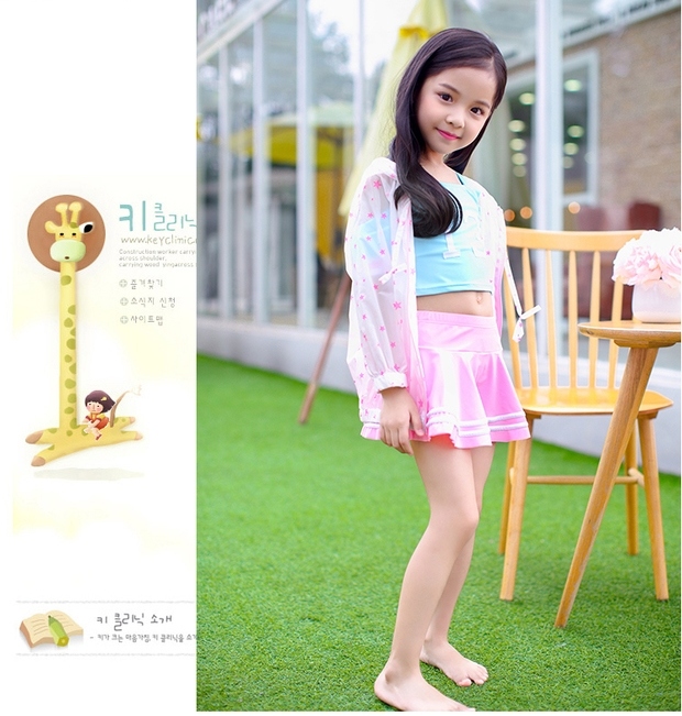 Đồ bơi cho trẻ em gái Học sinh chia váy Boxer Đồ bơi Đồ bơi chống nắng Quần áo Cô gái Đồ bơi - Bộ đồ bơi của Kid bikini cho bé gái