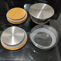 Tea pot cover bamboo cover teapot with cover glass cover stainless steel cover bamboo cover bamboo cover steel cover tea set accessories