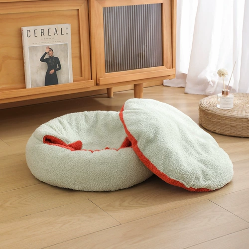 Yee Cat Nest Dog Nest осень и зимняя подушка Four Seasons Common Winter Theme Shell Полуцелосовый плюшевый укус может быть разборка