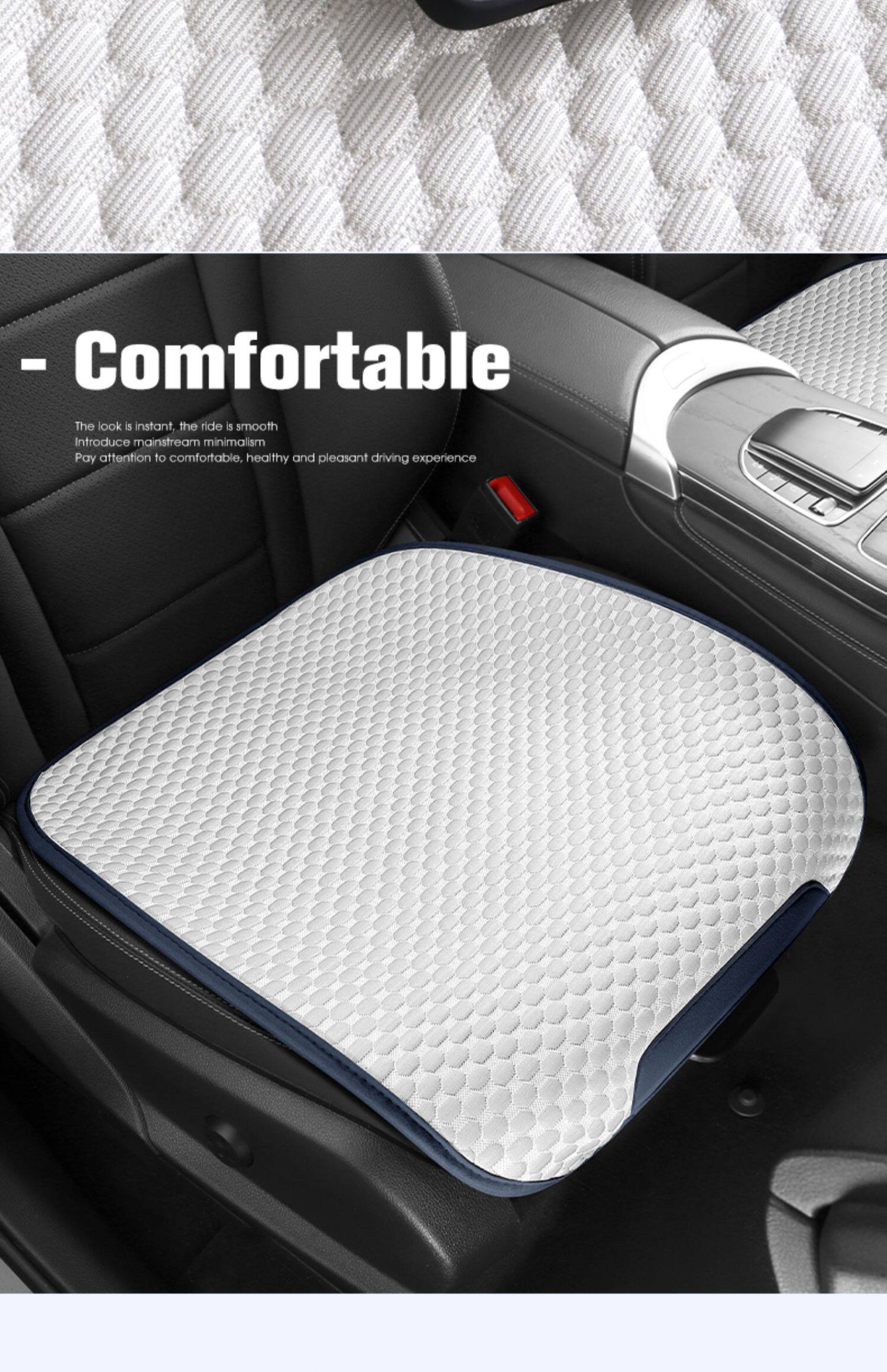 Car Seat Cushion, Universal Seat Pad for All Seasons, Summer Ice Silk Seat Cushion, Half-Pack Seat Cover in the Car, Ventilated Car Cushion