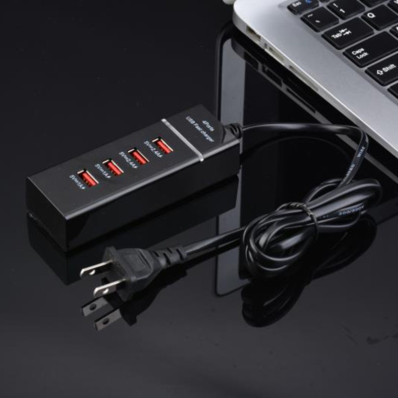 Multi-mouth usb quick charger Android 4-mouth charging head Apple mobile phone multifunction universal 5V4A charging socket