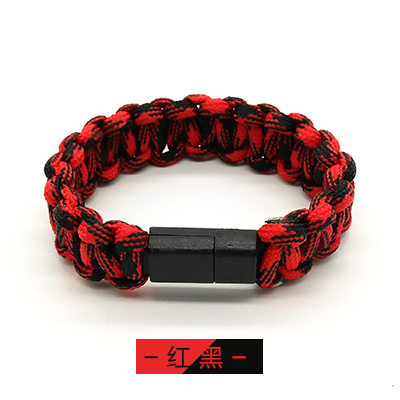 Creative portable data line Handmade ring bracelet wrist bracelet knitted rope suitable for Android Apple 6 charging line short