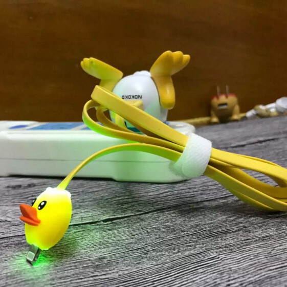 Cartoon Cute Shine data line Apple 6 phone 7 Samsung Huawei Android Type-c Universal charger plug