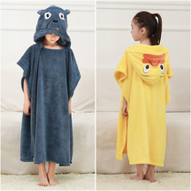 Baby bath towel Childrens cloak with hat ratio cotton absorbent super soft bath towel can wear newborn baby bathrobe