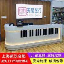 Customized Bright Light Baking Varnish Foreground Piano Music Room Reception Desk Piano training course Bench Corner Desk Spot