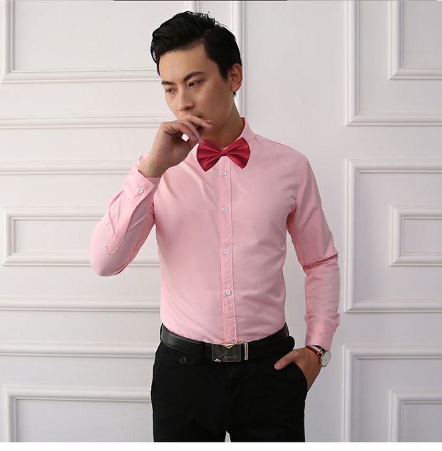 Áo sơ mi nam dài tay chú rể chú rể anh em nhóm áo cưới quần áo học sinh lớp biểu diễn dịch vụ kinh doanh áo sơ mi áo sơ mi unisex