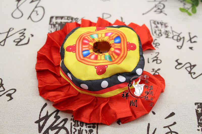 Молитвенный барабан 5件包邮佛教用品亚青手摇转经轮伞盖防尘罩 迷你裙边宝伞宝幢