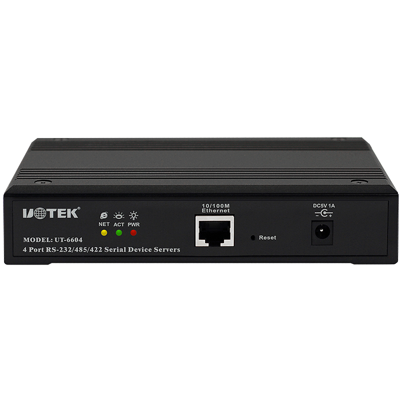 Utai UT-6604 4 serial port server 4 mouth rs232 485422 to network interface rj45 modbus tcp