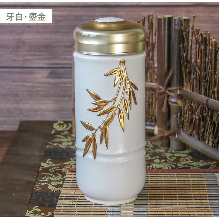 Girls, do Tang Xuan work China cups and gold with a silver spoon in its ehrs expressions using cup with double insulation creative ceramic glass cup