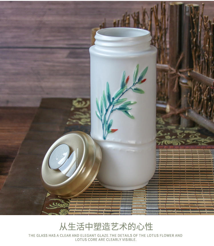Girls, do Tang Xuan work China cups and gold with a silver spoon in its ehrs expressions using cup with double insulation creative ceramic glass cup
