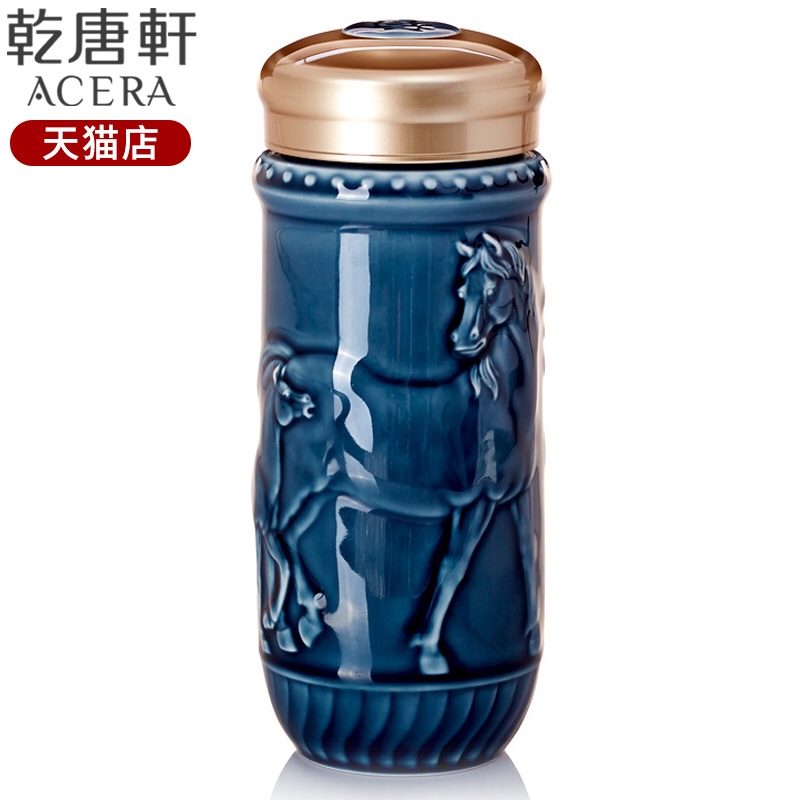 Dry Tang Xuan porcelain cup live happiness along with cup double ceramic insulation water glass office business gifts