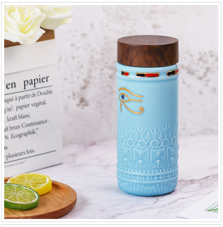 Do Tang Xuan porcelain cup onstar eye of the guard carry cup 250 ml double insulated portable water tea cup