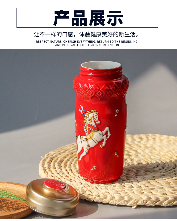 Dry Tang Xuan live China cups and gold royal tianma cup with double glass ceramic cup family business gifts