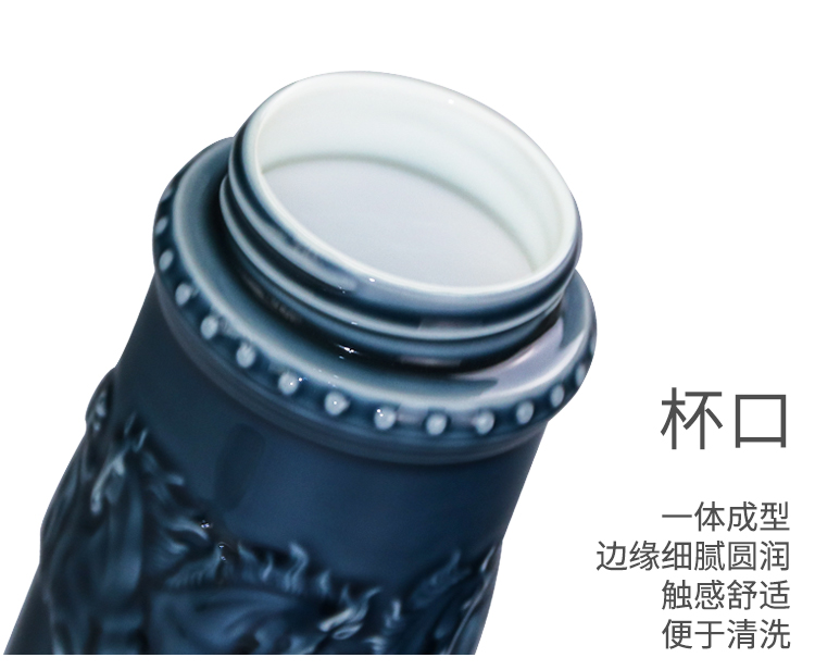 Dry Tang Xuan live horse eight jun qi/royal porcelain cup with double portable ceramic water cup gift man