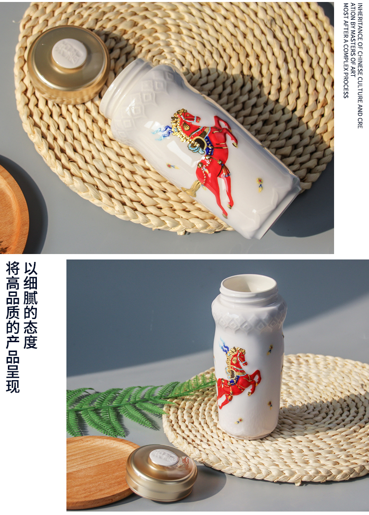 Dry Tang Xuan live China cups and gold royal tianma cup with double glass ceramic cup family business gifts