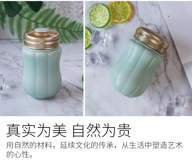 Do Tang Xuan porcelain cup pumpkin cup with single 350 ml creative ceramic lovely fairy glass cup