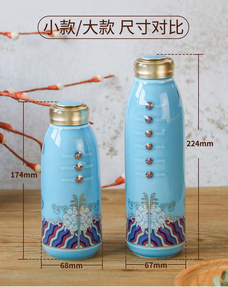 New dry Tang Xuan live porcelain the icing on the cake with a cup of monolayer with cover portable creative ceramic water cup dish deductions