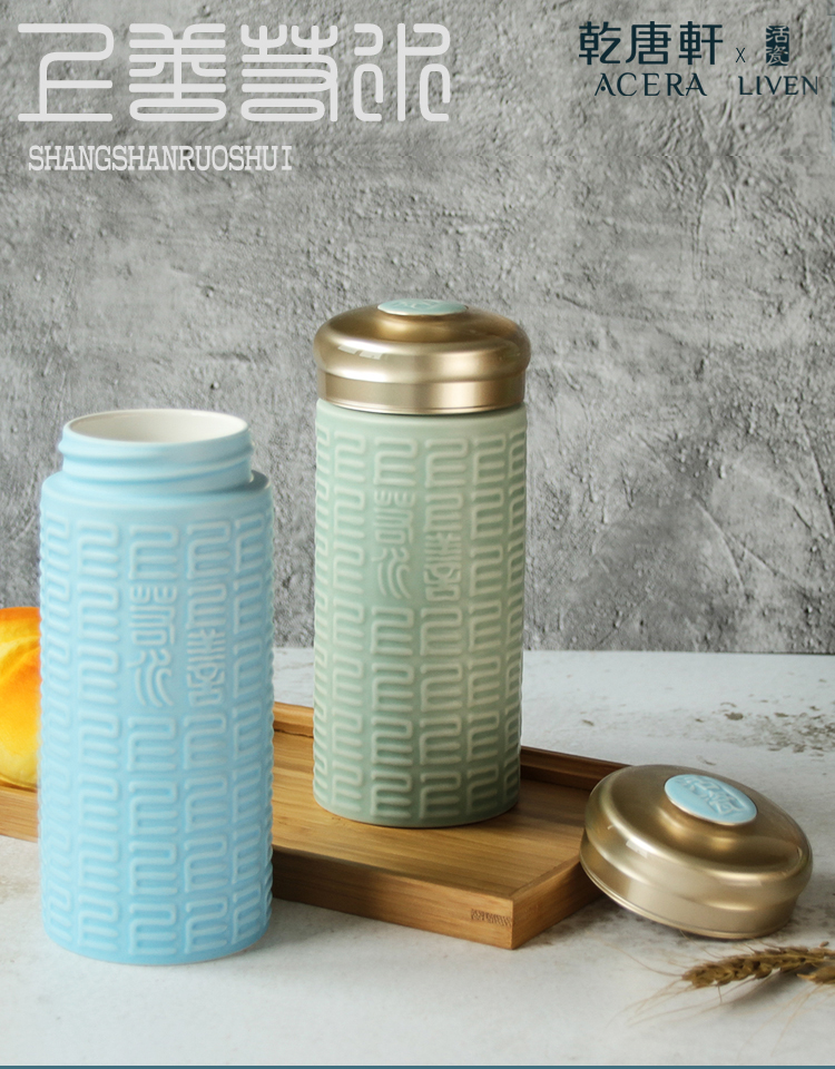 New dry Tang Xuan porcelain live on good if water wood cover cup with innovative ceramic cup is it in the New Year
