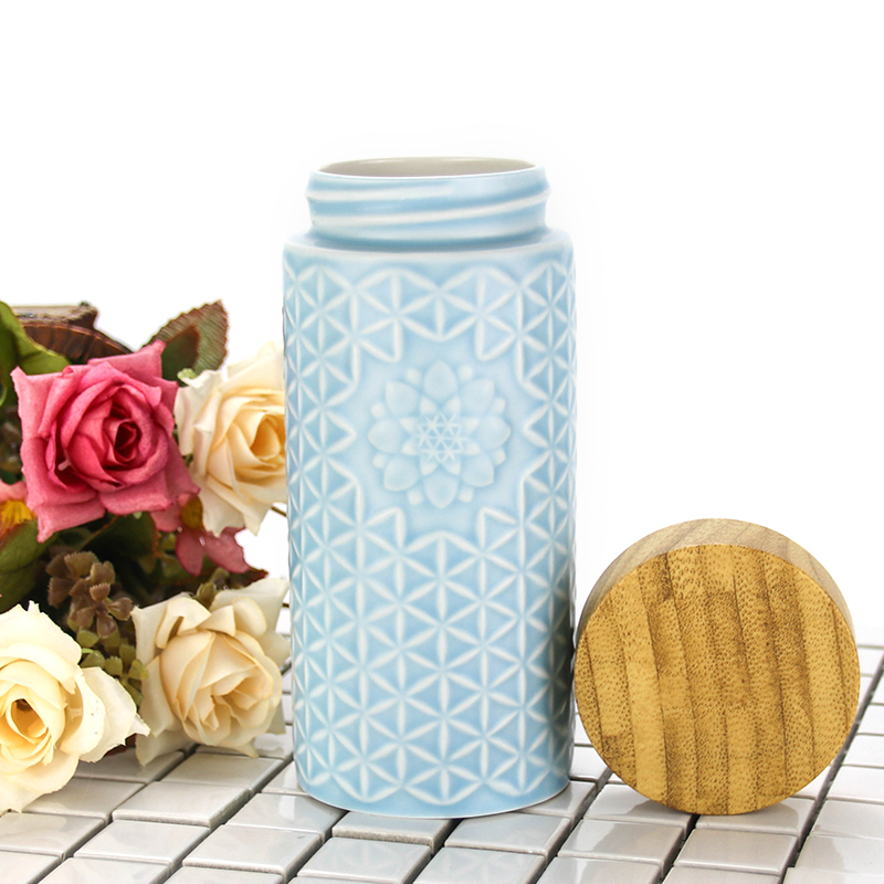 Do Tang Xuan porcelain the flower of life, the sunshine with a cup of single - layer send 400 ml glass ceramic water customers to send them