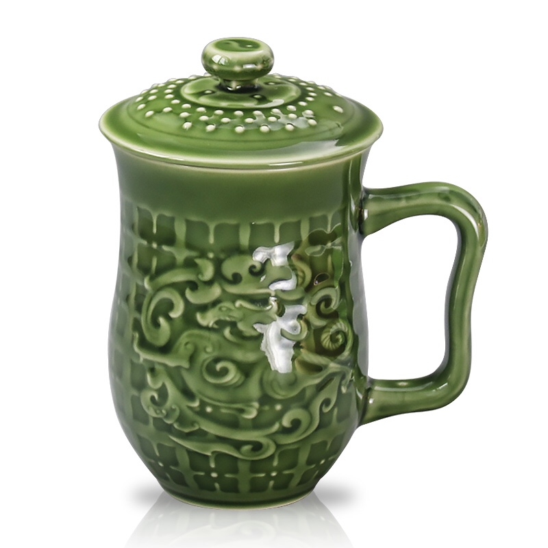 All done Tang Xuan porcelain cup high office tea cup 450 ml creative ceramic water cups with cover