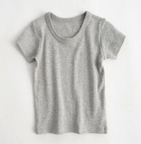 Summer baby shirt large medium and small baby children's clothing short sleeve T-shirt boys and girls pure black white cotton T