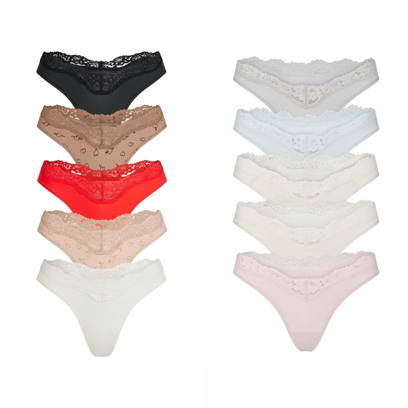 Skims Fits Everybody Dipped Thong 5-Pack Underwear 5-Pack
