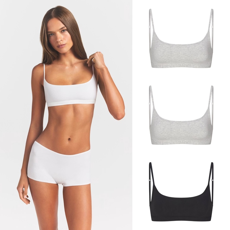 In Stock Skims Everyday Cotton Scoop Bralette Comfortable Cotton Camisole Bra Top In Stock Skims Everyday Cotton Scoop Bralette Comfortable Cotton Camisole Bra Top