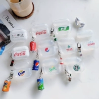 Creative Beverage Soda Bottle Airpods Creative Airpodspro Transparent 3 поколения Apple Wireless Bluetooth Capital Silicon Set 1 2 -е поколение iPodspro Мужчины и женщины Pecks