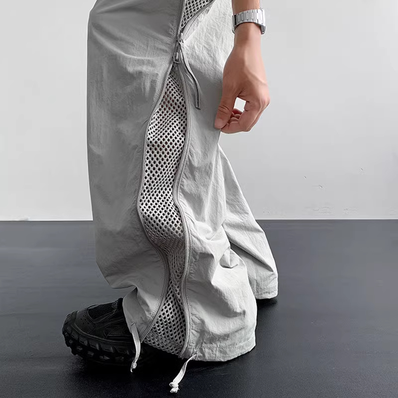Large Size 150kg American-Style Outdoor Ice Silk Quick-Drying Tactical Pants for Men, Summer Paratrooper Cargo Pants, Wide-Leg Hiking Long Pants 2