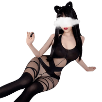 Firm hot hot bed open crotch black wire passion tempts the fun stockings large number flirting underwear woman 7579