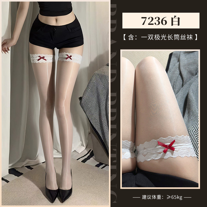 Sexy Sheer Lace Thigh Highs detail 4