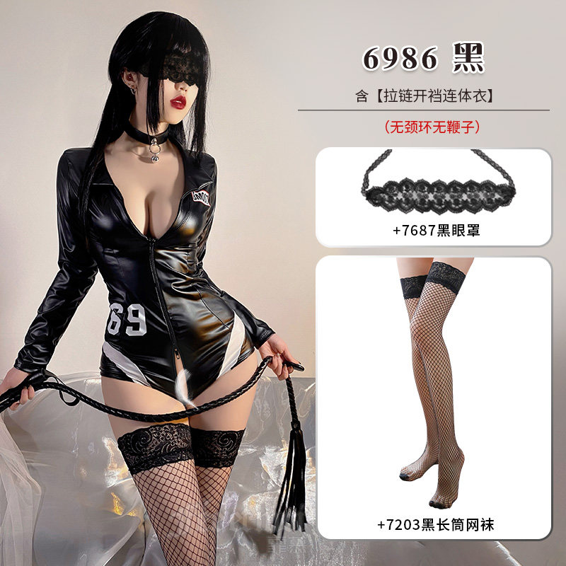 Leather Bodysuit detail 8