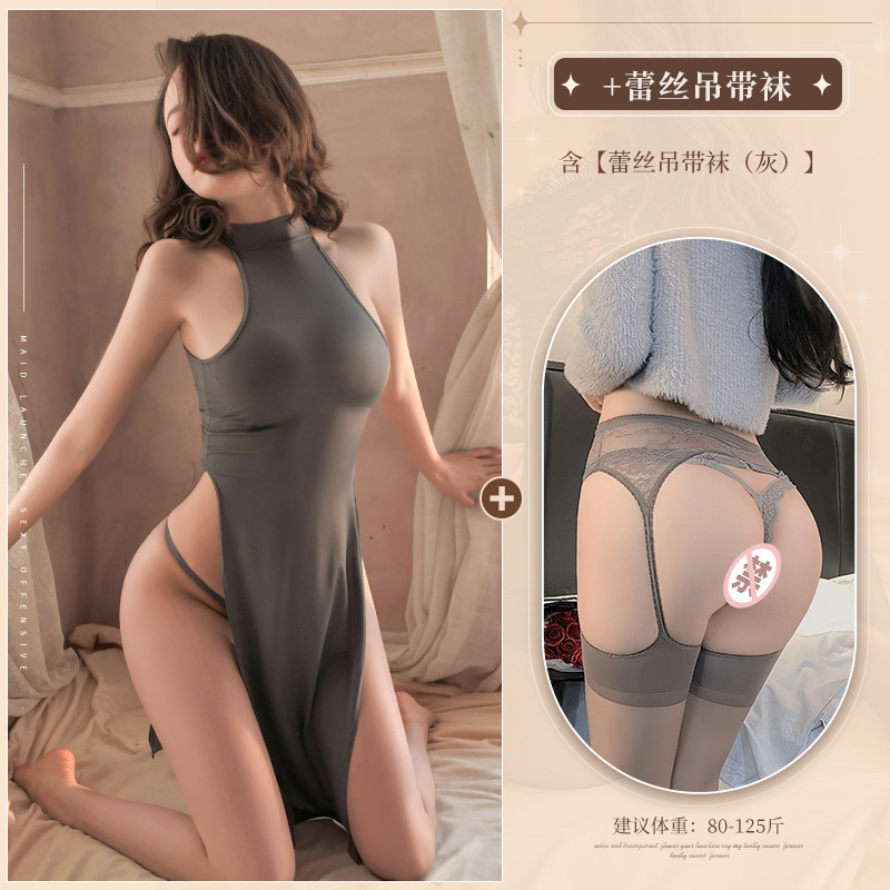 Chemise de nuit cheongsam deux façons detail 7