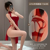 Красный [очаровательный вельверс Cheongsam]+страстный красный [Studius All -In Nocks+Love Rowear]