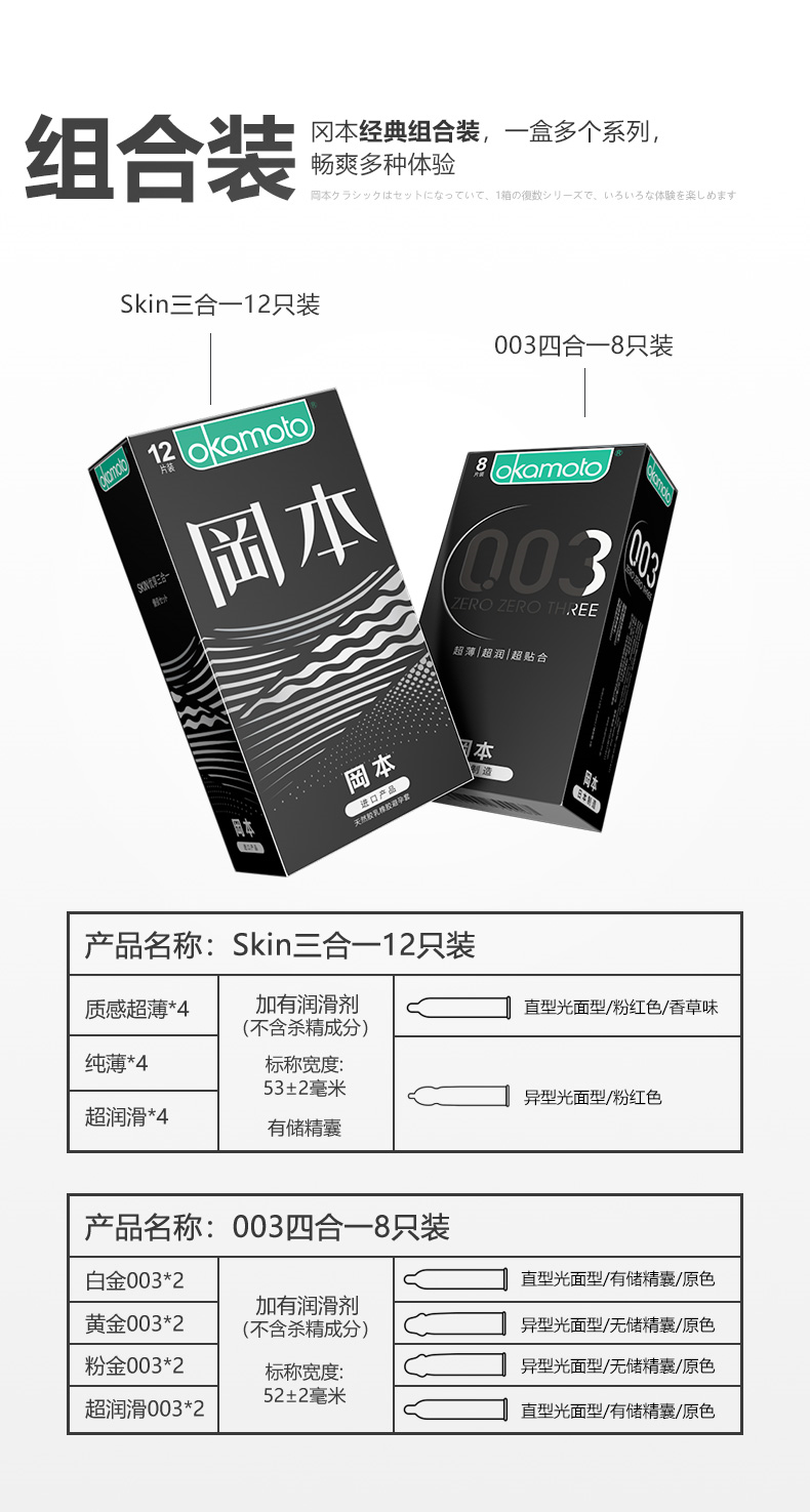 冈本 超润滑避孕套组合装 20只 图17