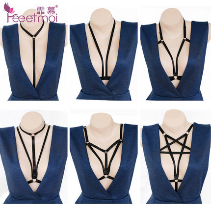 霏慕性感情趣文胸情趣内衣弹力束缚装饰带激情透视套装制服骚7679-tmall.com天猫