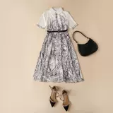 Летнее модное приталенное длинное платье, средней длины