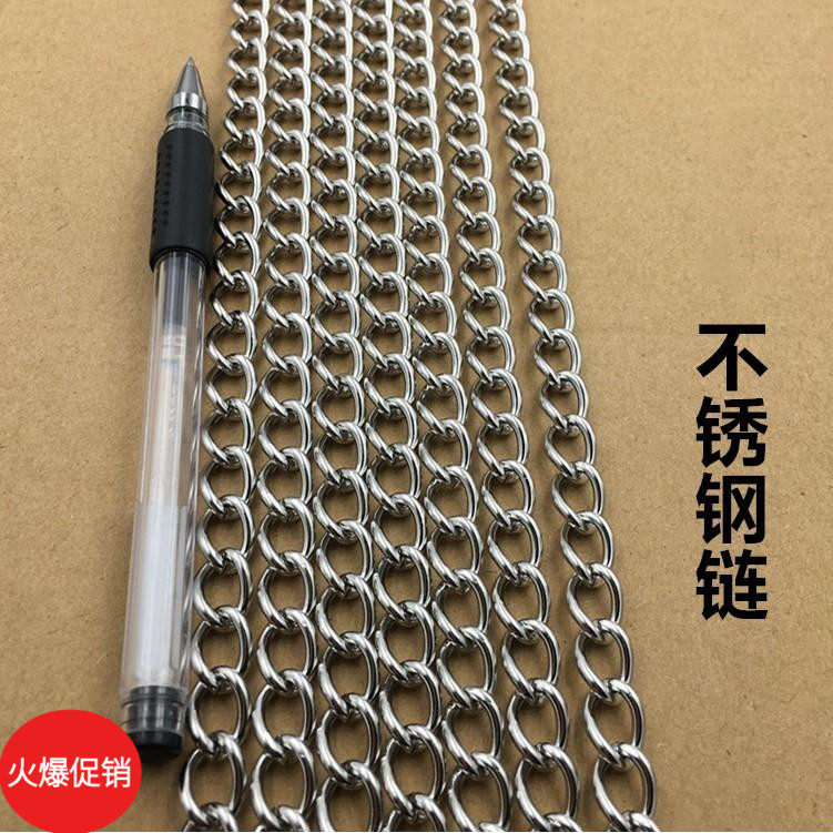 304 stainless steel fluorescent lamp chain light stand chain hanging chain light box hanging chain Fire emergency lamp hanging chain chain