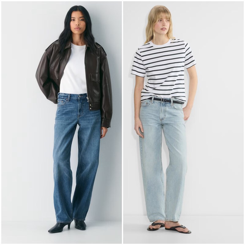Canadian Red Label Df Women's 90S Low-Rise Loose Tapered Jeans Italian Fabric H860/861