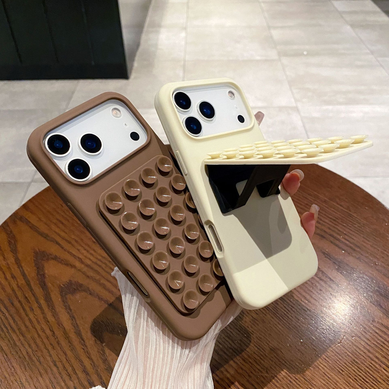 Suction Cup ins Is Suitable for Apple 17 Pro Max Phone Case Stand, 17 Pro Protective Cover with a High-End Feel, 17 Anti-Drop, 16 New Model, 16 Pro Quirky, 16 Pm Personalized, 15 Max Internet Celebrity Style for Men and Women, 15 Creative