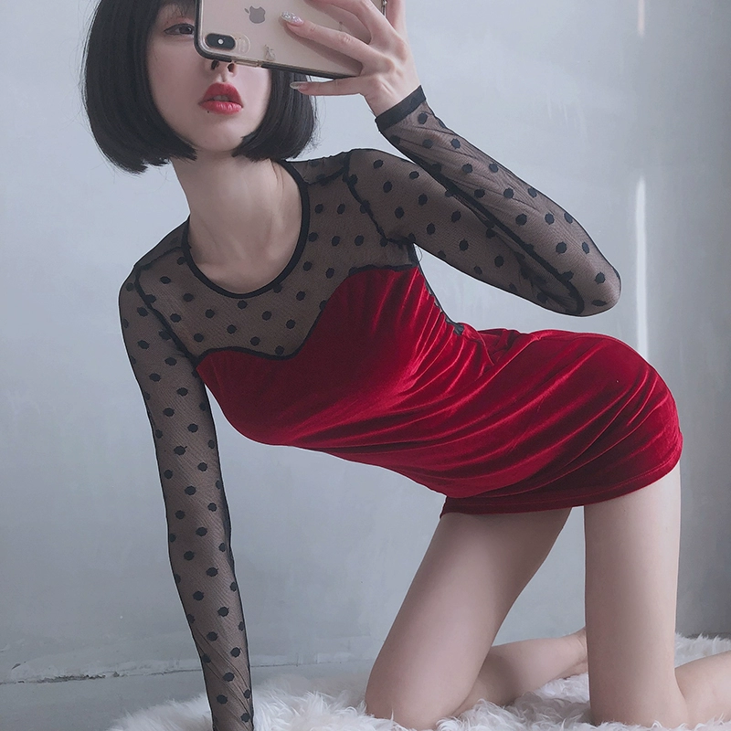 Đồ lót khiêu gợi sexy băng đô trong suốt Hanfu đồng phục cám dỗ chọc tức đồ ngủ nóng đam mê phù hợp với Sao sinh viên - Bellyband