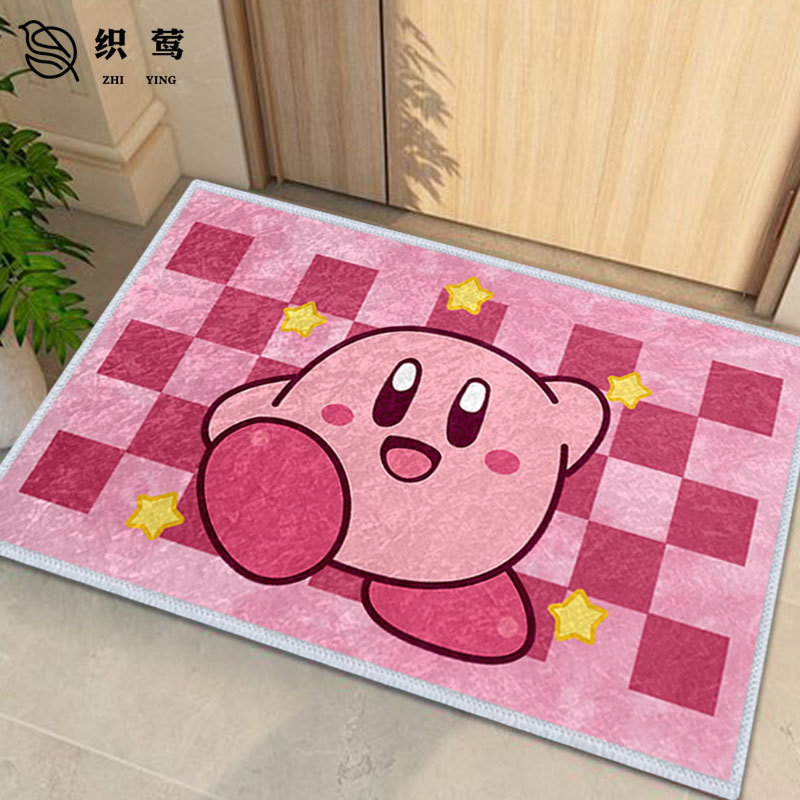 Kirby the Star Explores and Discovers Stars, Cute Diatomaceous Earth Floor Mat, Entrance Bathroom Non-Slip Mat, Entryway Foot Mat Kirby the Star Explores and Discovers Stars, Cute Diatomaceous Earth Floor Mat, Entrance Bathroom Non-Slip Mat, Entryway Foot Mat