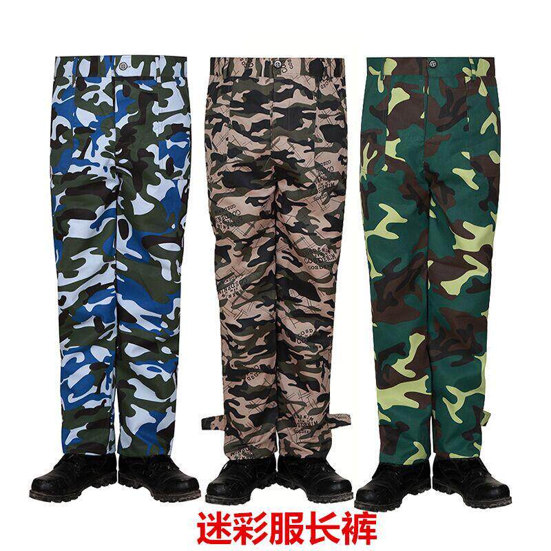 Outdoor Spring Autumn men and women camouflan single trousers Long pants Student pants Pawpants workwear pants