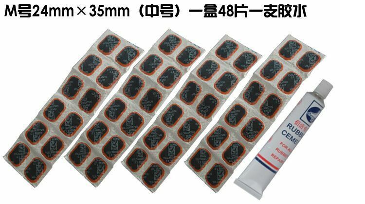 Xác thực mới chim bồ câu trắng keo lạnh 48 miếng sửa chữa lốp xe máy - Bộ sửa chữa Motrocycle hộp đựng đồ nghề sửa xe