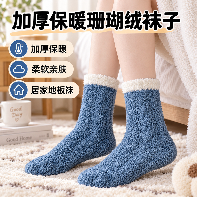 Coral Fleece Socks for Women, Thickened and Fleece-Lined for Warmth, Floor Socks, Sleep Socks, Postpartum Socks, New Autumn and Winter Sleep Socks Coral Fleece Socks for Women, Thickened and Fleece-Lined for Warmth, Floor Socks, Sleep Socks, Postpartum Socks, New Autumn and Winter Sleep Socks