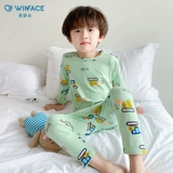 Детская демисезонная пижама для мальчиков, хлопковый тонкий лонгслив, детский комплект