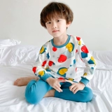 Детское нижнее белье, хлопковый комплект, детская удерживающая тепло пижама для мальчиков, свитер, термобелье, подходит для подростков