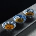 Bộ tách trà nhỏ Kung Fu Bộ tách trà gia đình Sản phẩm Cup Bộ tách trà đơn màu tím Cát thùng Master Cup màu xanh hoa cốc cốc uống trà có nắp đậy Trà sứ