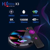 H96 H96 MAX X3 S905X3 Android 9 0 Intelligent set-top box 4128 TV BOX high-definition network player